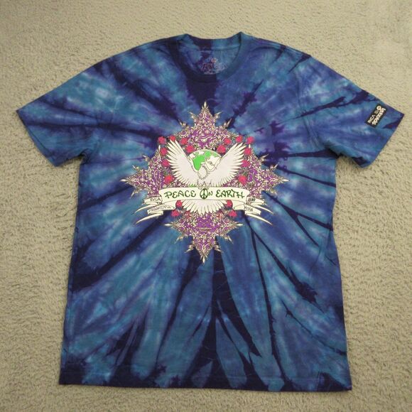 RVCA Mens Freaktopia Peace on Earth T-Shirt size M Tie-Dye ANP PM Tenore Skate‎ - Picture 1 of 8